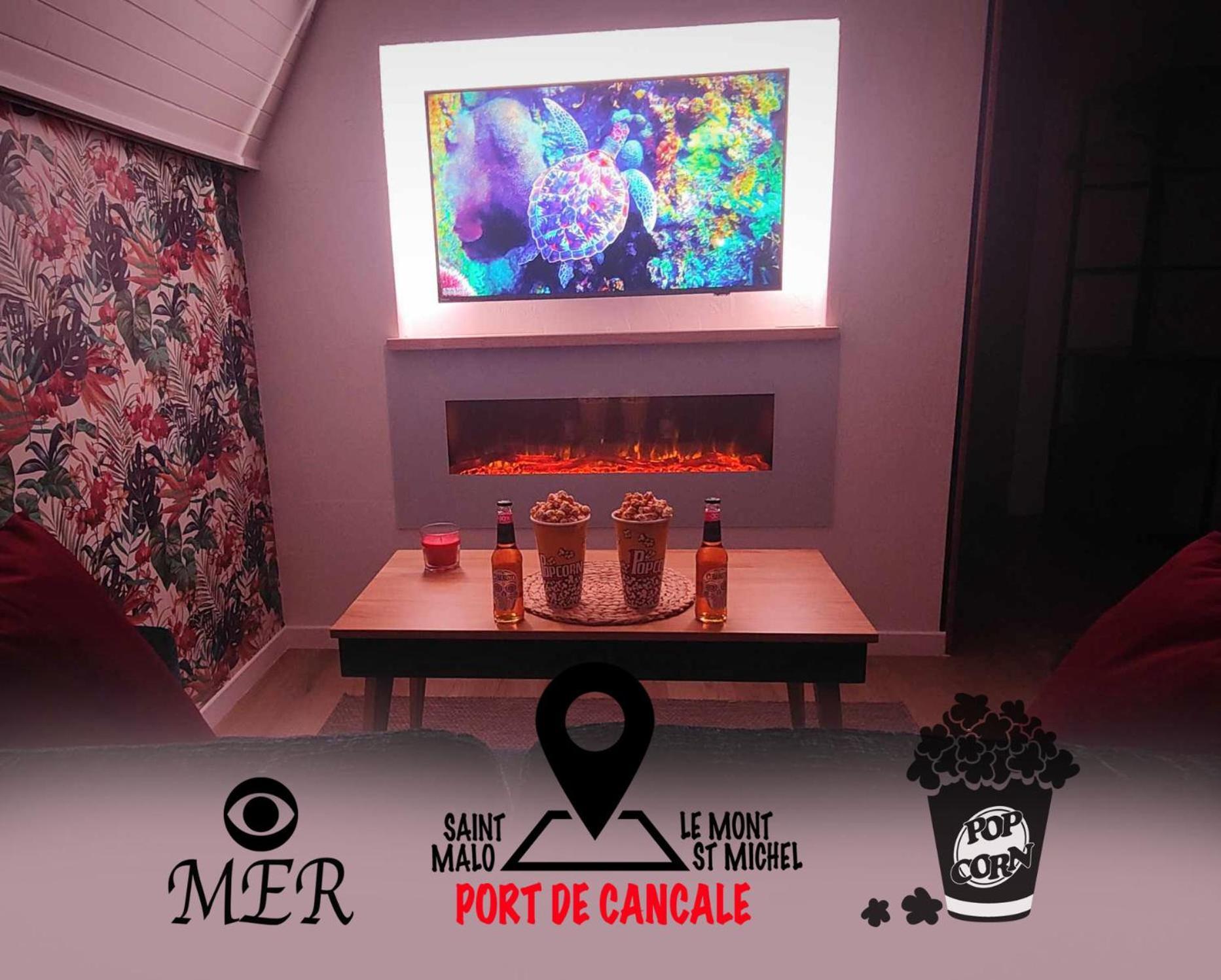 L'Etoile By Mrodbnb - Appart Neuf - Vue Mer - 25M Plage & Resto - Cine - Cheminee - Popcorn カンカル エクステリア 写真